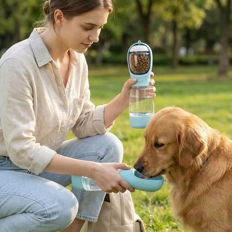 Dispenser Portabil Apa si Hrana Caini 3 in 1