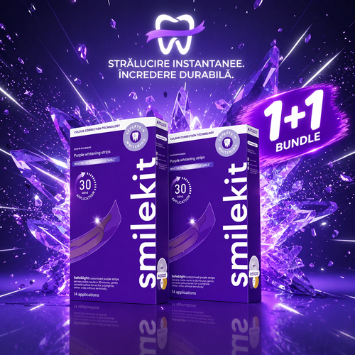 Kit Benzi de Albire Dinți Pachet Promațional 1+1 GRATIS