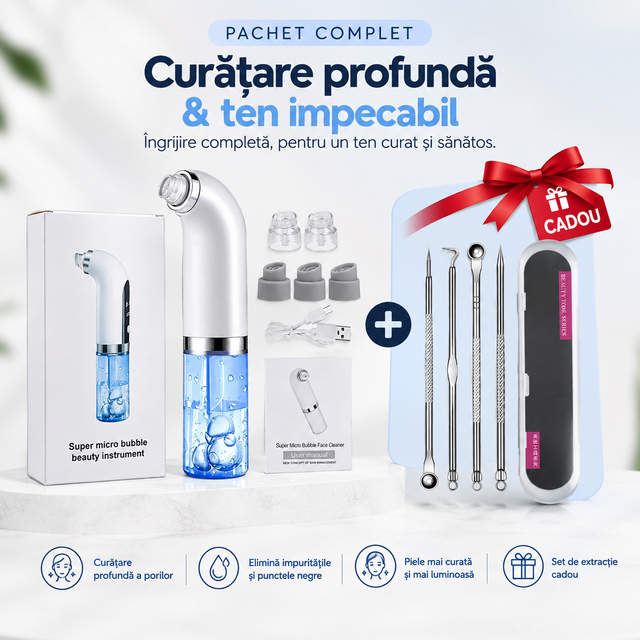 Aspirator pentru Puncte Negre + Kit de Curățare CADOU